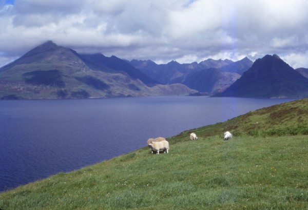 The Black Cuillin and Loch Scavaig near Elgol, Isle of Skye, Scotland, 20th century. Artist: CM Dixon.