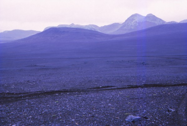 Black volcanic landscape near Tungnaa River, Iceland , 20th century. Artist: CM Dixon.