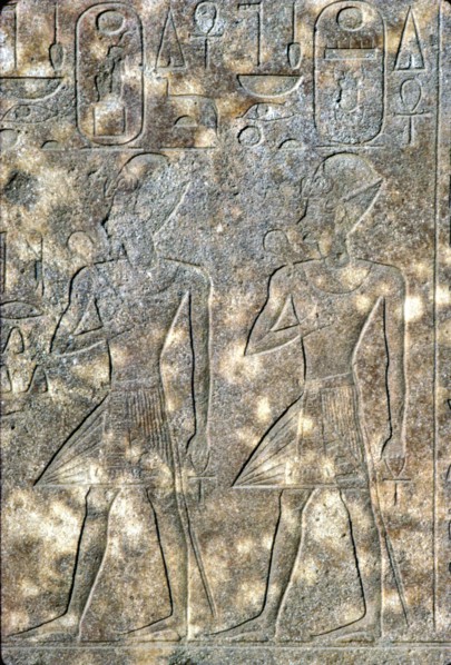 Queen Hatshepsut and her co-regent Pharaoh Thutmosis III, 18th Dynasty.  c1503BC-1483 BC. Artist: Unknown.
