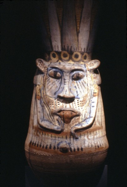 Painted Figure of Egyptian God Bes. Artist: Unknown.