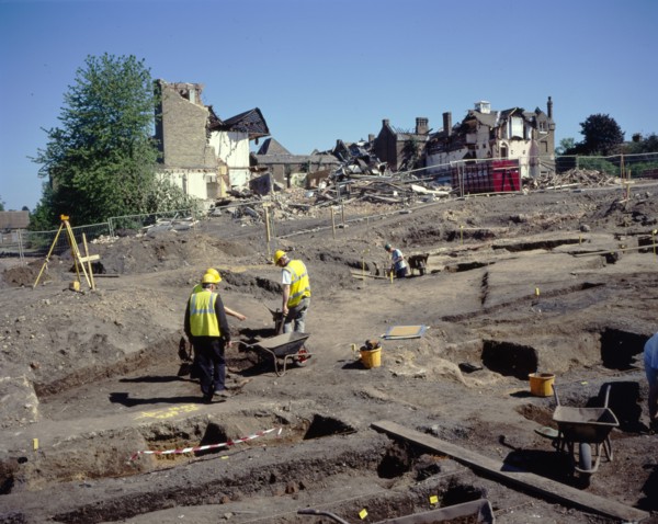 Colchester Roman Site Excavation, St Mary Hospital Archaeological site, c20th century. Artist: Unknown.