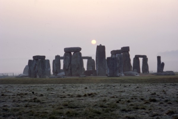 Dawn at Stonehenge, Wiltshire, c20th century. Artist: CM Dixon.