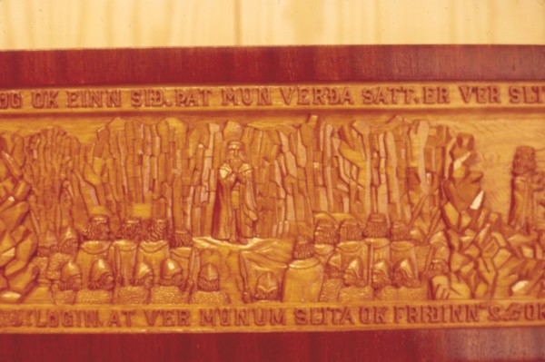 Meeting of the Thing (Iceland's Democratic Parliament) in AD1000. Artist: Unknown.
