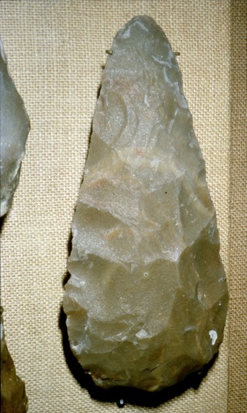 Paleolithic Flint Handaxe from Chelles, 500,000 to 100,000 BC. Artist: Unknown.