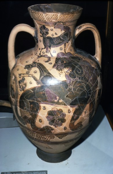 Amphora with Chimera, c6th century BC.