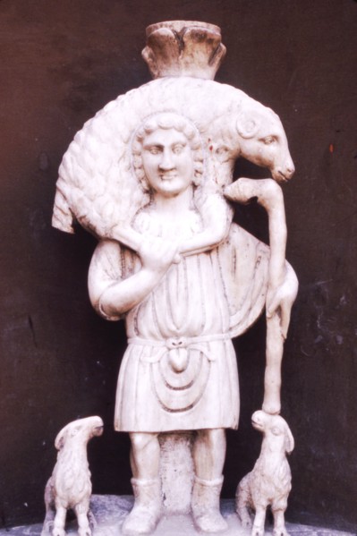 Christ the Good Shepherd, Early Coptic Art, c3rd century. Artist: Unknown.