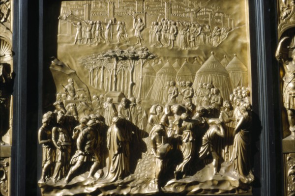 Israelities Take Jericho, detail of Baptistry Door, Florence, Italy, c15th century. Artist: Lorenzo Ghiberti.