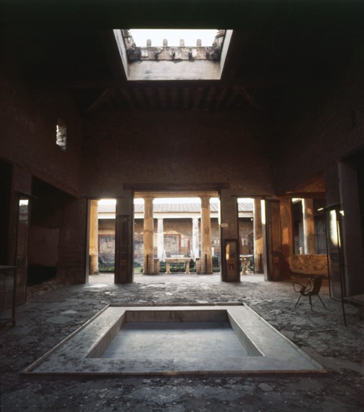 View through Atrium to Peristyle and Gardens. House of the Vettii, Pomepii, Italy, c20th century. Creator: CM Dixon.