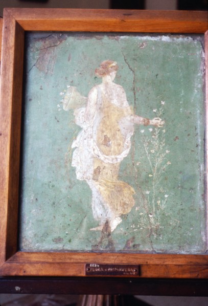 Flora or Primavera, Roman wall painting from Pompeii, c1st century. Creator: Unknown.