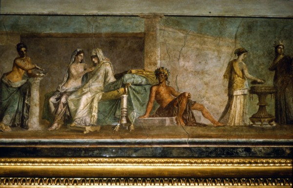 Roman wall painting of 'Aldobrandini Wedding' from villa of the Esquiline, c1st century BC Artist: Unknown.