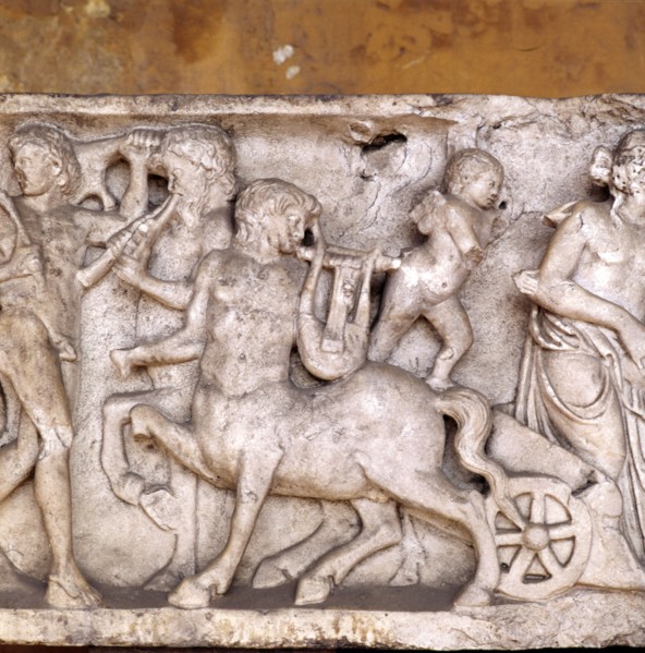 Centaurs pulling a cart  Artist: Unknown.