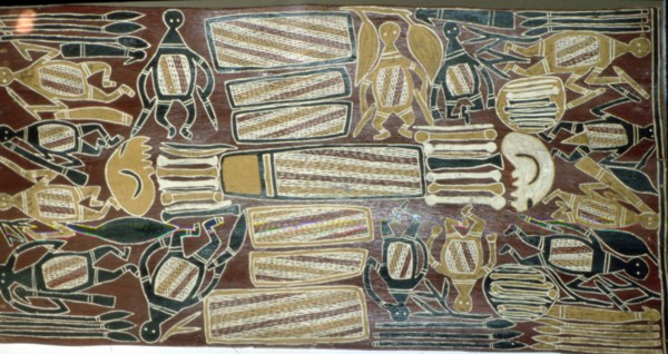 Australian Aboriginal Bark Painting. Artist: Unknown.