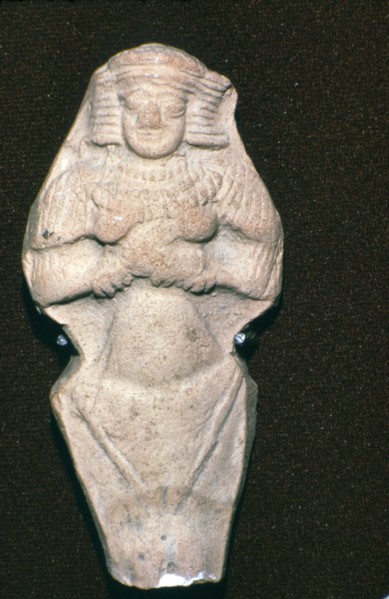 Terracotta figure of Ishtar, (Astarte) - fertility goddess. Old Babylonian: c2000-1600 BC. Artist: Unknown.