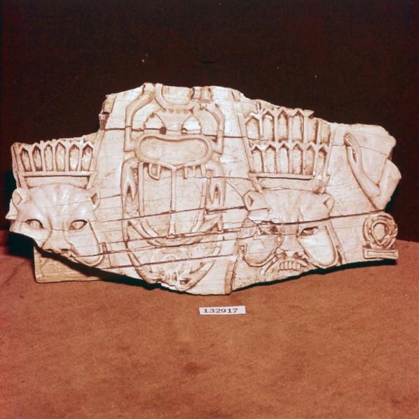 Phoenician Ivory, from a piece of furniture, probably made for export to Egypt,  c8th century BC Creator: Unknown.