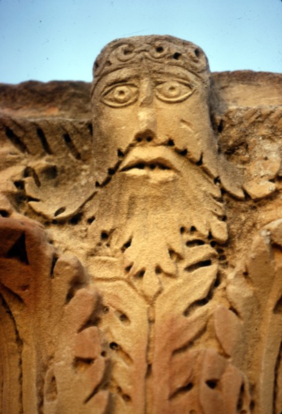 Vegetation figure on Roman Capital at Carthage Tunisia,  2nd-3rd century.  Artist: Unknown.