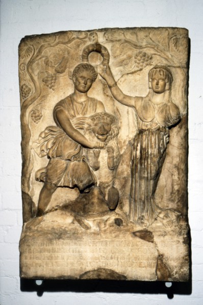 Cyrene crowned by Libya, c120-140. Artist: Unknown.