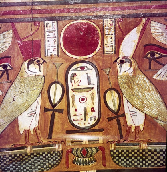 Detail of Egyptian coffin of Priestess of Amen-Ra, Cartouche of Osiris, c950BC-900BC. Artist: Unknown.