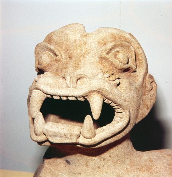 Head of Monster on Pot, from Ecuador, Pre Columbian. Artist: Unknown.