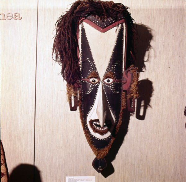 Face-Mask worn in dances to celebrate the wild plum harvest, New Guinea.  Artist: Unknown.