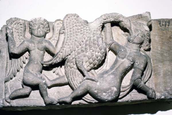 Leda and the Swan from Ahnassia, Beni-Souef, Egypt, 3rd century. Artist: Unknown.