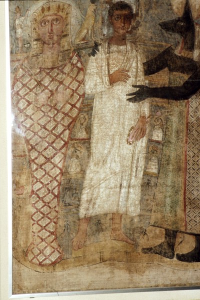 The Deceased and his Mummy protected by Anubis, Egypt, 3rd century.  Artist: Unknown.
