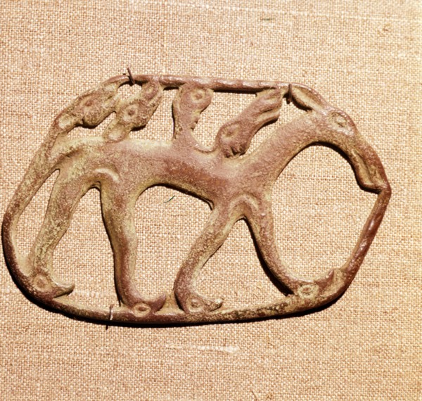 Bronze Plaque, Kama River Tribes Mircaulous Image of Wilde Beast, 3rd century BC-8th century. Artist: Unknown.