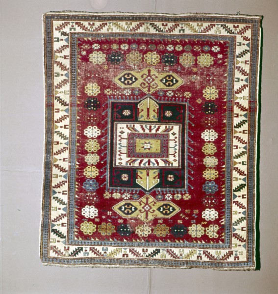 Rug with Pattern of terraced garden from the Caucasus, 18th century.   Artist: Unknown.