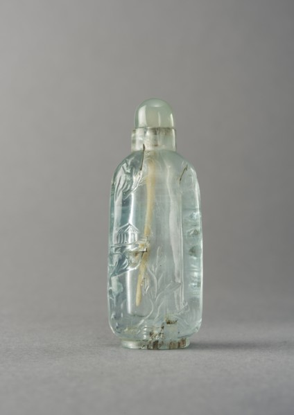 Aquamarine snuff bottle, China, Qing dynasty, 1644-1911. Creator: Unknown.