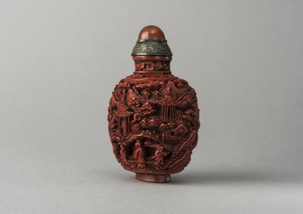 Lacquer snuff bottle, China, Qing dynasty, 1644-1911. Creator: Unknown.