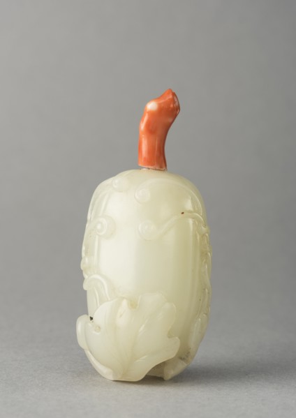 Jade snuff bottle, China, Qing dynasty, 1644-1911. Creator: Unknown.