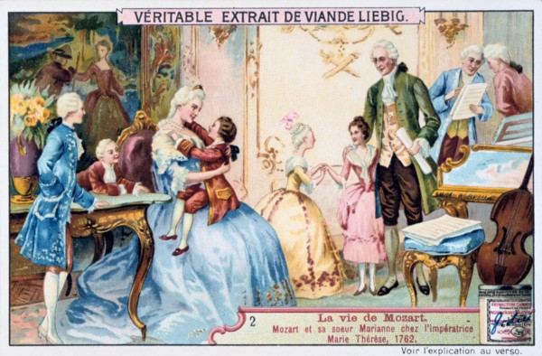 Mozart at the age of seven in front of Empress Maria Theresa, 1763. (1906). Artist: Anon