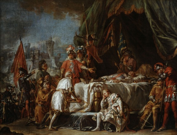 'Funeral rites for Bertrand Duguesclin, Constable of France', late19th/early 20th century. Artist: Jean-Jacques Baptiste Brunet