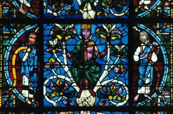 King David, stained glass, Chartres Cathedral, France, 1145-1155. Artist: Unknown