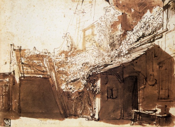 'Dutch Peasant House', 17th century. Artist: Rembrandt Harmensz van Rijn
