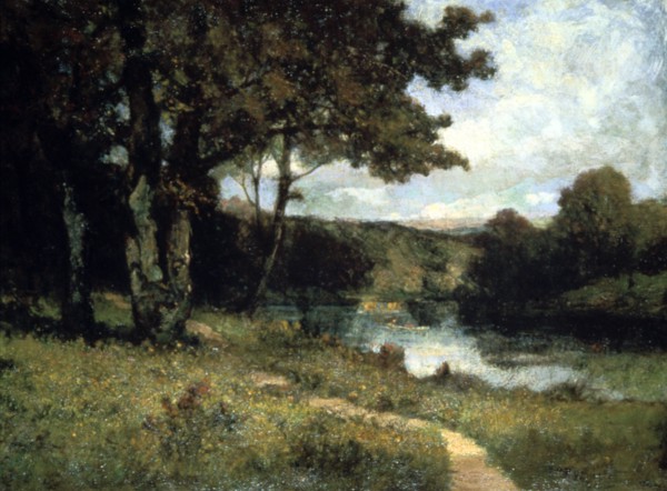 'Trees Near a River', 1891. Artist: Edward Mitchell Bannister