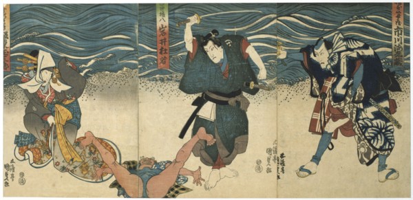 'Theatre Scene', 1844. Artist: Utagawa Kunisada