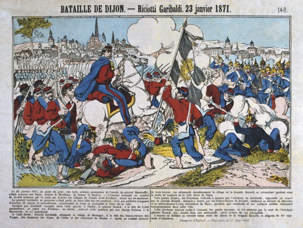 Battle of Dijon, Franco-Prussian War, 23rd January 1871. Artist: Anon