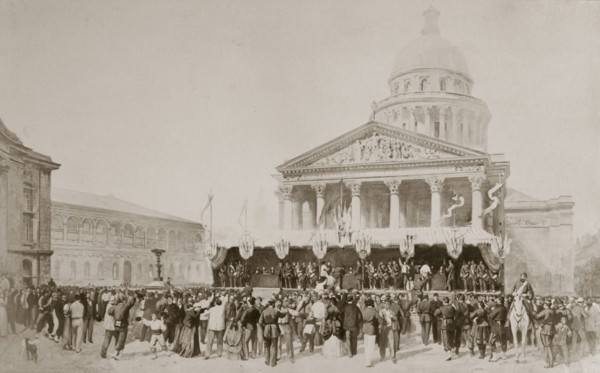 Enlistment of volunteers into the National Guard, Place du Pantheon, Paris, 1870-1871. Artist: Unknown