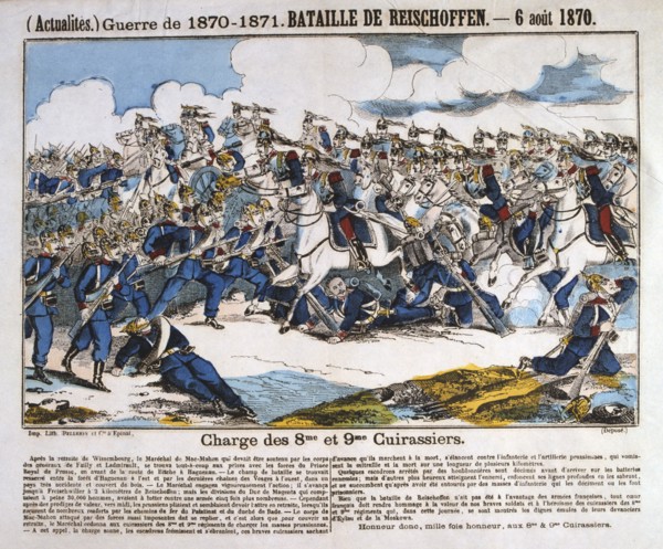 Battle of Reichshoffen, Franco-Prussian war, 6th August 1870. Artist: Anon