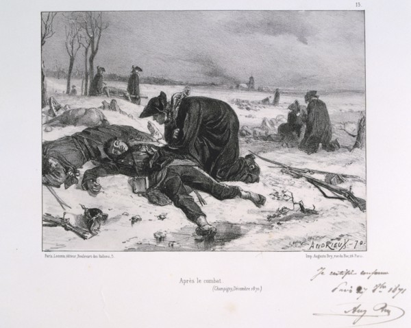After the Battle of Champigny, Franco-Prussian War, 1870 (1871).  Artist: Auguste Bry