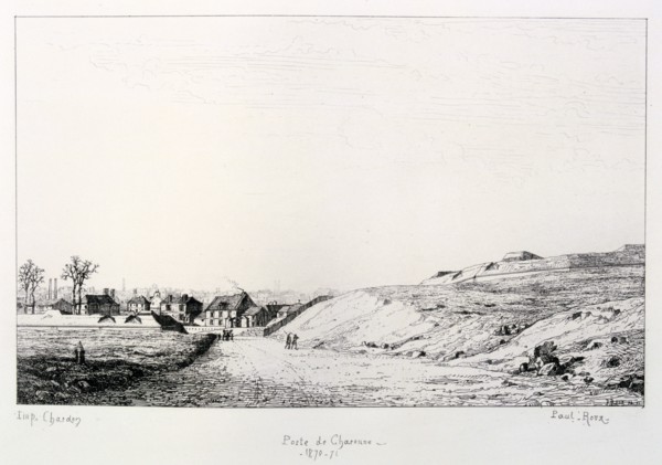 Poste de Charonne, Siege of Paris, 1870-1871. Artist: Paul Roux