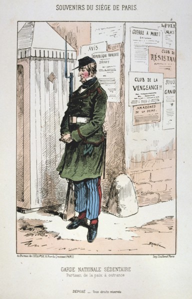 'Garde Nationale Sedentaire', Siege of Paris, 1870-1871. Artist: Anon