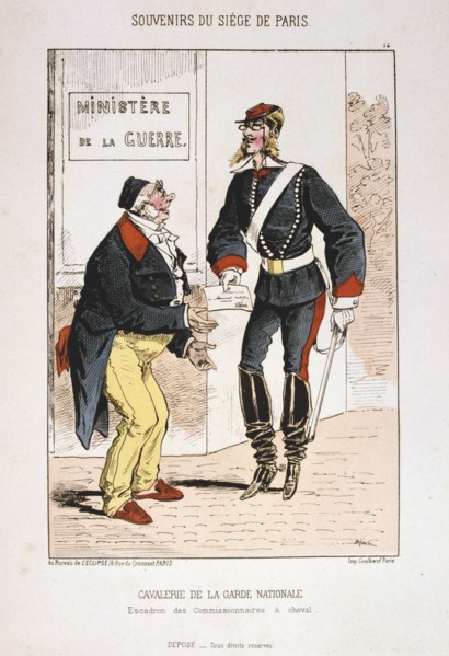 'Cavalerie de la Garde Nationale', Siege of Paris, 1870-1871 Artist: Anon