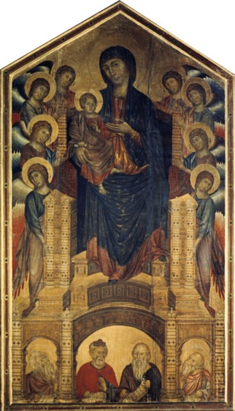 'The Madonna in Majesty' (Maestà), 1285-1286. Artist: Cimabue