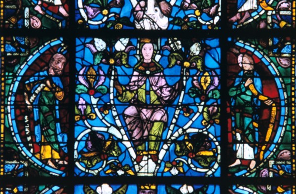 Virgin and Prophets, stained glass, Chartres Cathedral, France, 1194-1260. Artist: Unknown