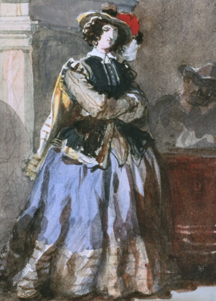 'Portrait of Woman', 19th century.  Artist: Eugene Louis Lami