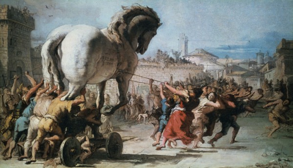 'The Procession of the Trojan Horse into Troy', c1760. Artist: Giovanni Battista Tiepolo
