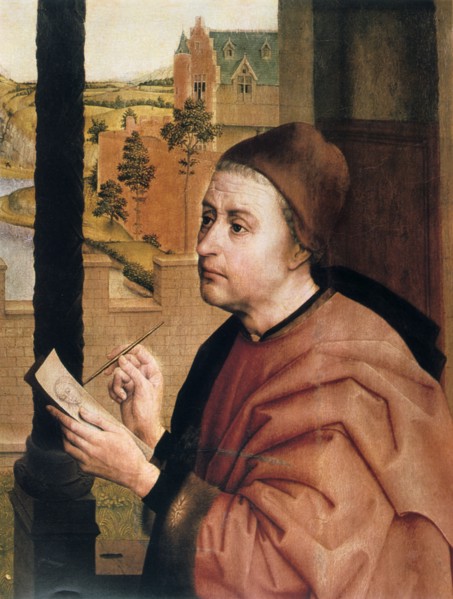 'St Luke Drawing the Virgin', detail, 15th century.  Artist: Rogier Van der Weyden