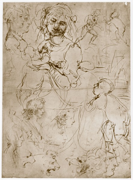 'Kneeling Madonna with the Child and St.John', 1478-1480. Artist: Leonardo da Vinci