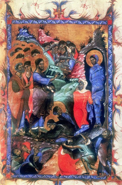 Jesus raising Lazarus after four days, c1280. Artist: Unknown